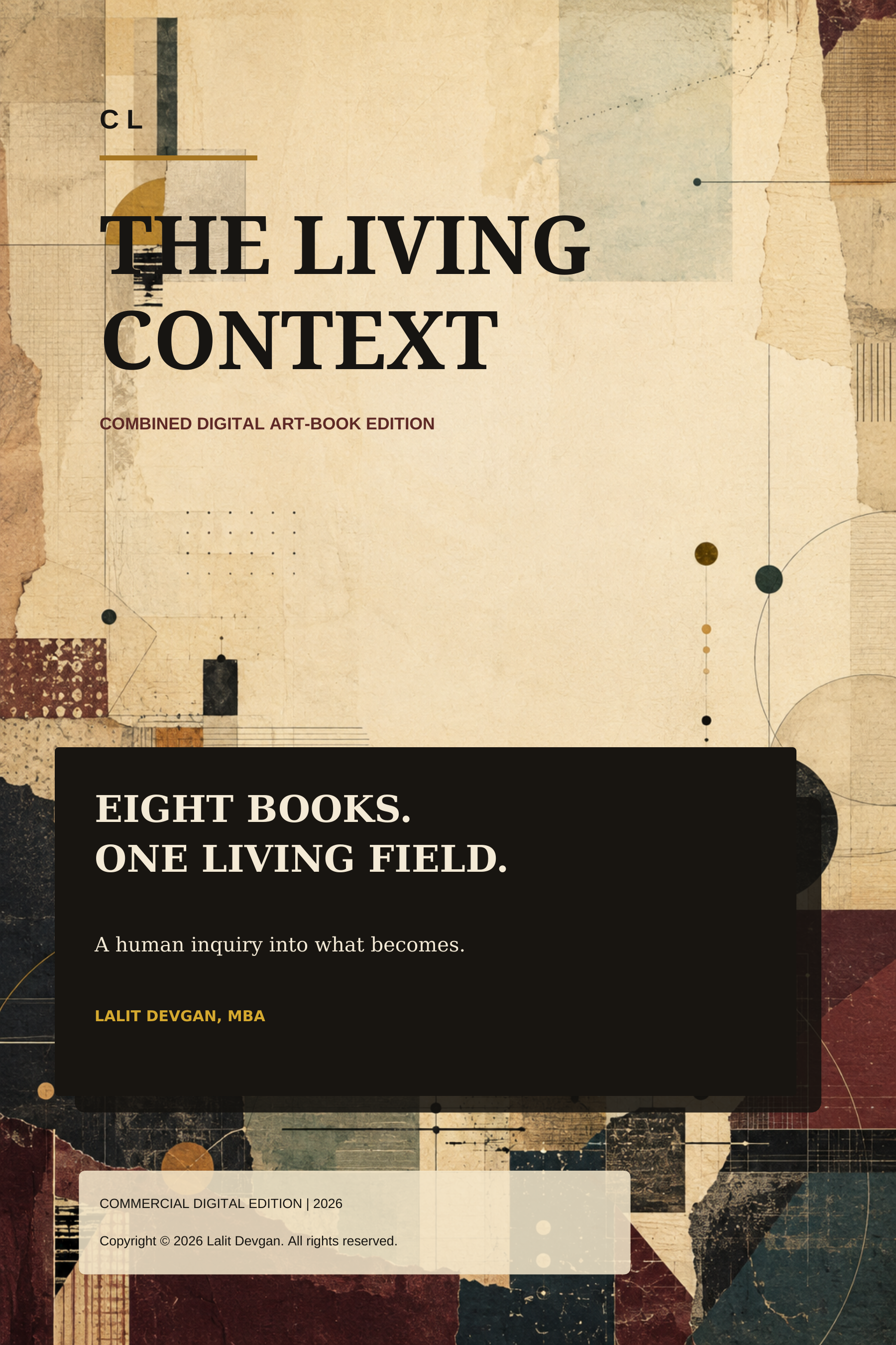 Front cover of C L: The Living Context, Combined Digital Art-Book Edition
